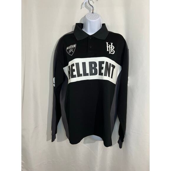 Hellbent Records Merch Good music for bad people Jersey collared Long Sleeve - Picture 2 of 11